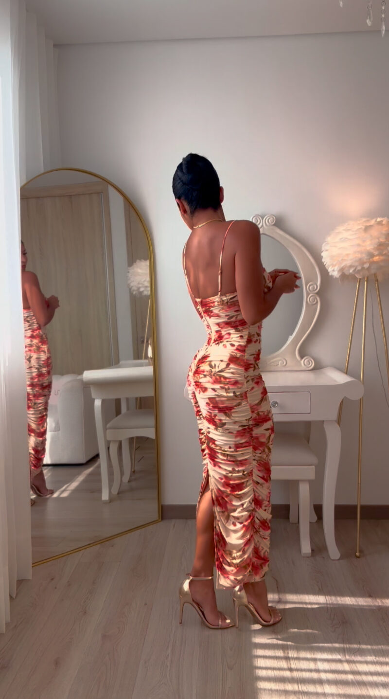 VESTIDO MESH MIDI ESTAMPADO(PV) REF:77740
