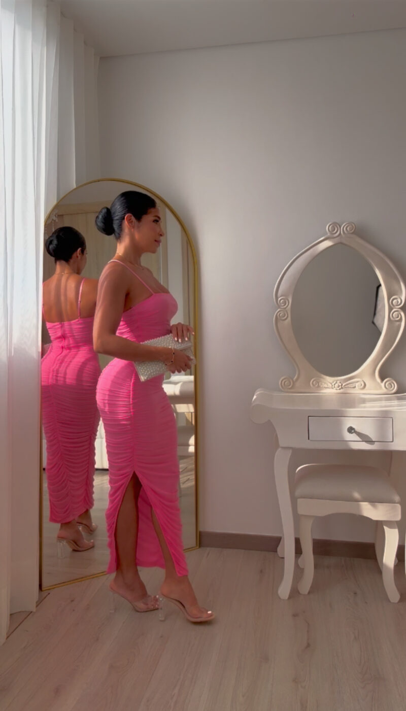 VESTIDO ROSADO MIDI (PV) RF6771 - Imagen 2