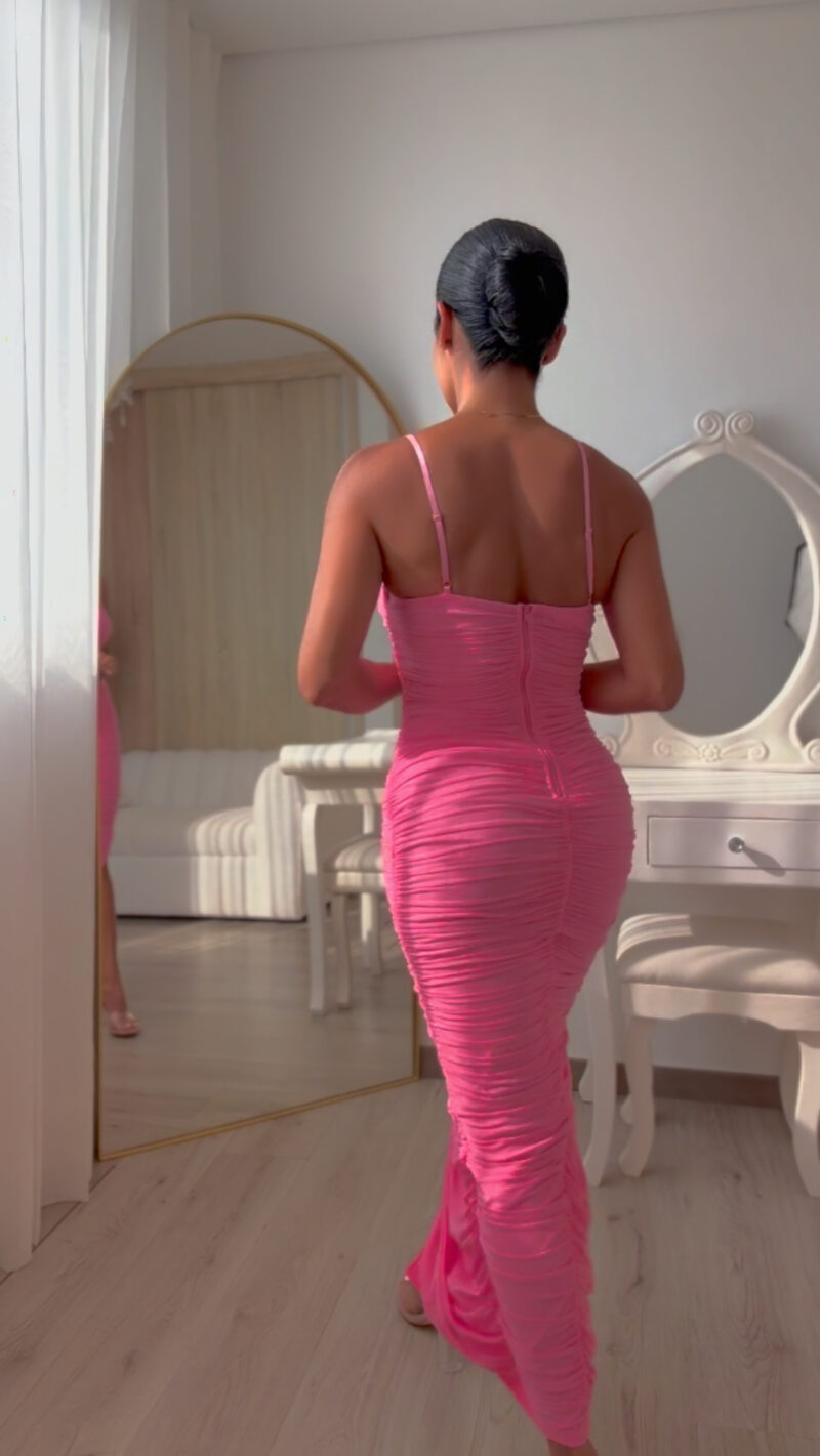 VESTIDO ROSADO MIDI (PV) RF6771 - Imagen 3