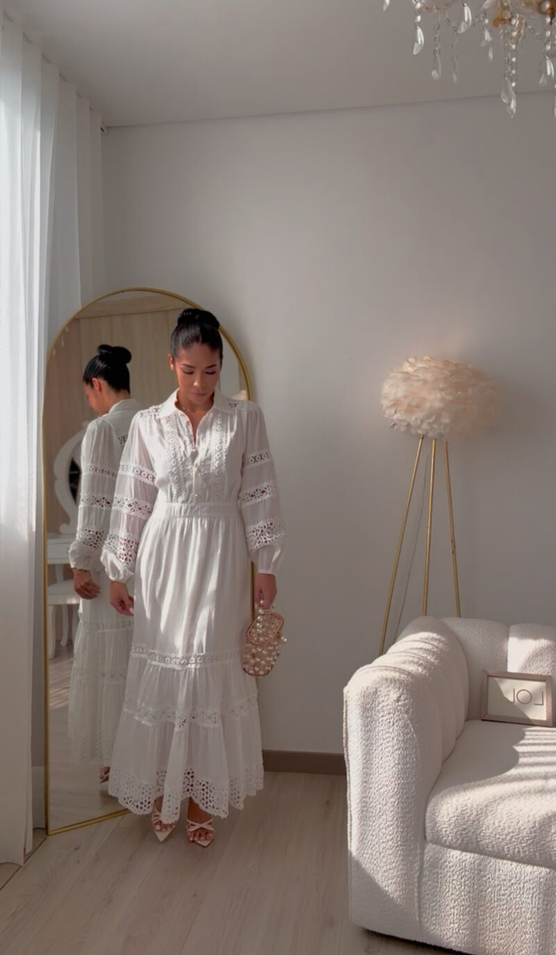 VESTIDO BLANCO   REF:11475
