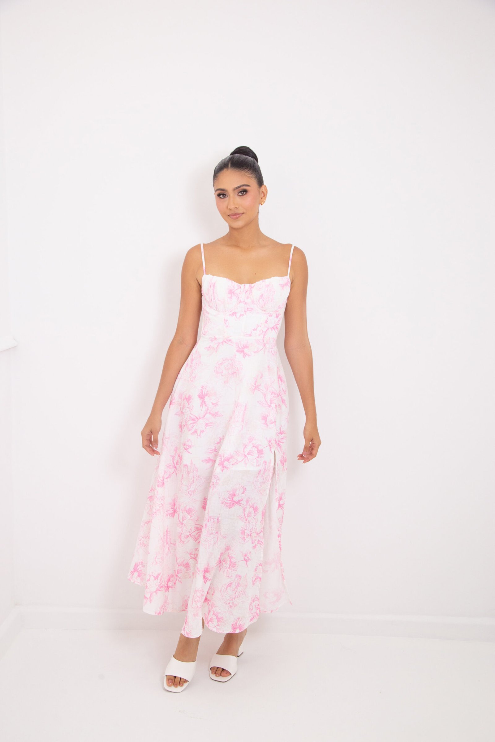 VESTIDO ROSA FLORAL REF:64272