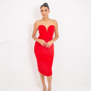 VESTIDO MESH ROJO REF:77088