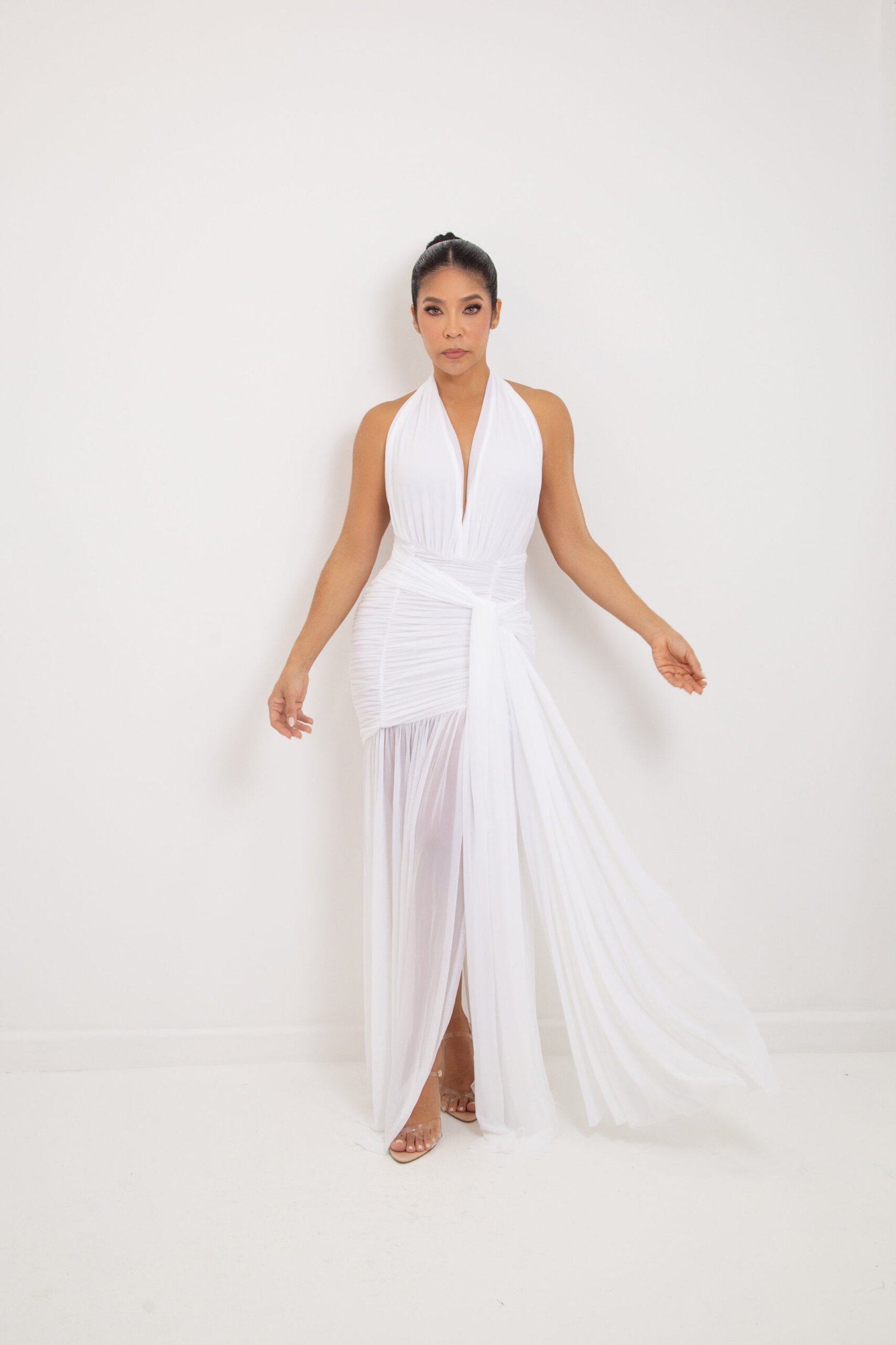 VESTIDO LARGO MESH REF:7037