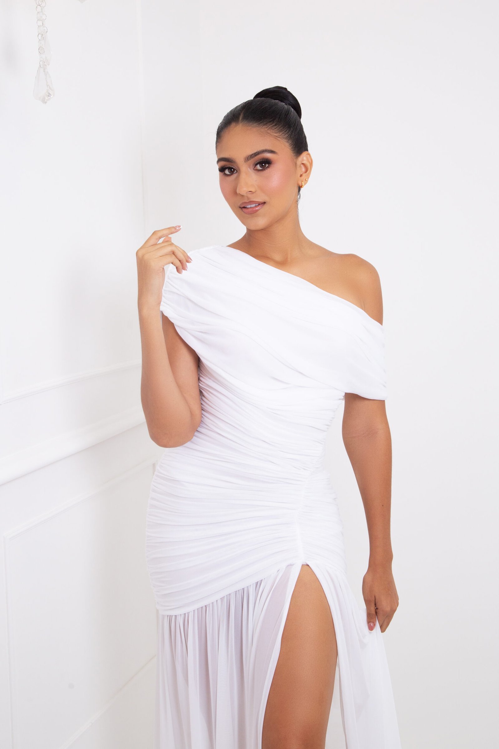 VESTIDO MESH BLANCO REF:7012 - Imagen 3