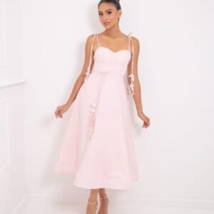 VESTIDO LINO ROSA REF:1003