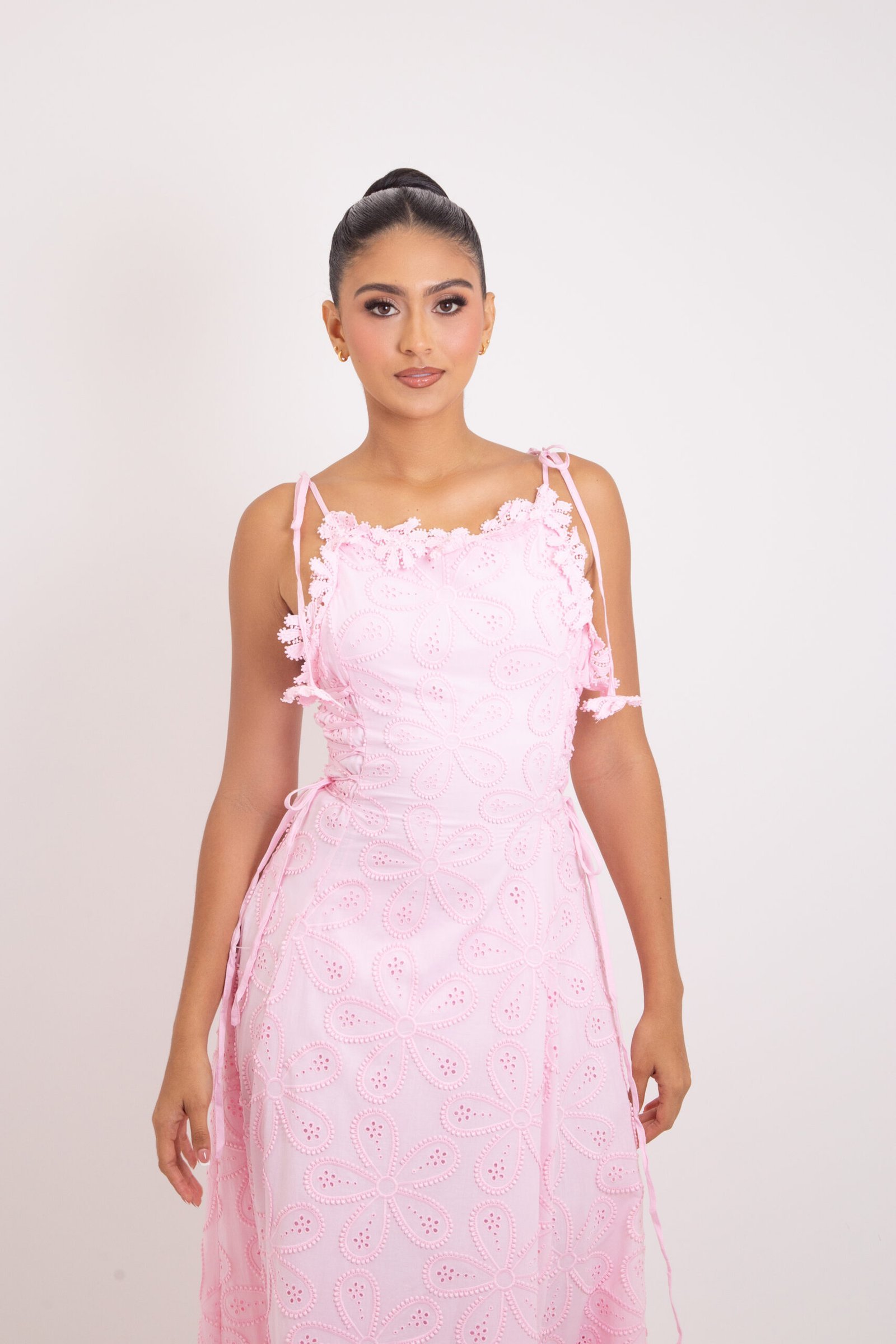 VESTIDO OJALILLO ROSA REF:14863 - Imagen 3