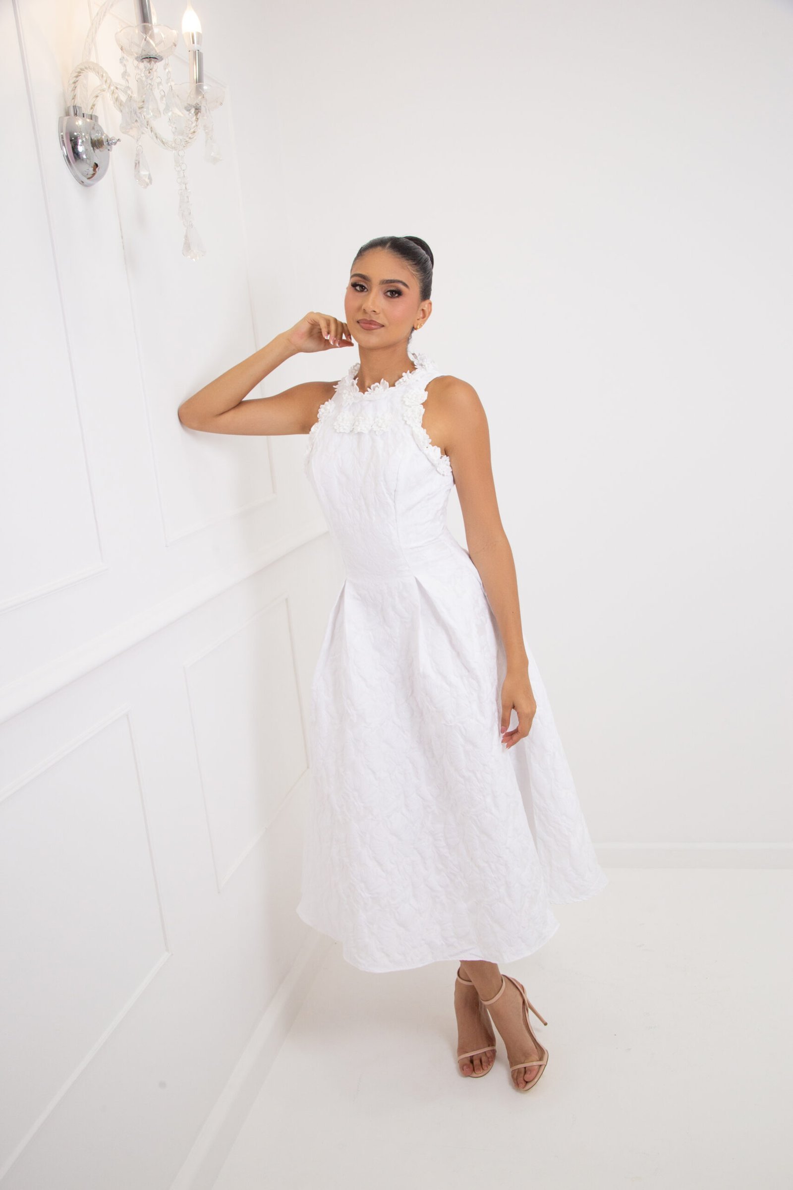 VESTIDO TEXTURA FLOR REF:15073 - Imagen 3
