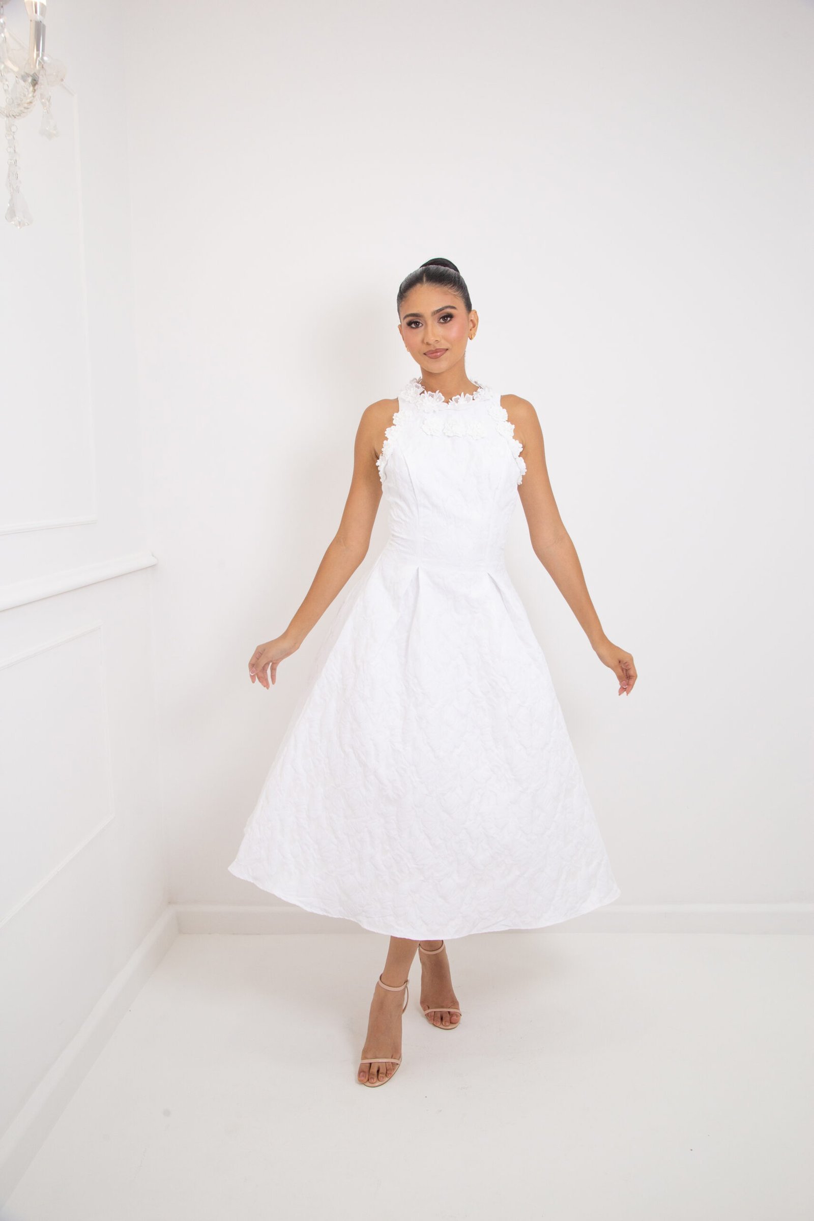VESTIDO TEXTURA FLOR REF:15073