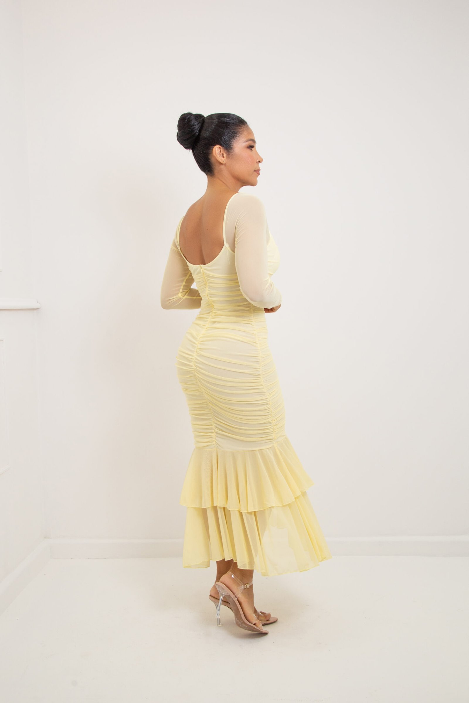 VESTIDO MIDI AMARILLO REF:3058 - Imagen 2