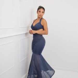 VESTIDO MESH ROYAL REF:40000