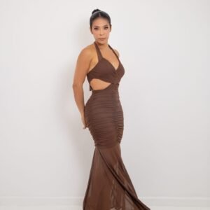 VESTIDO MESH CAFE REF:40000