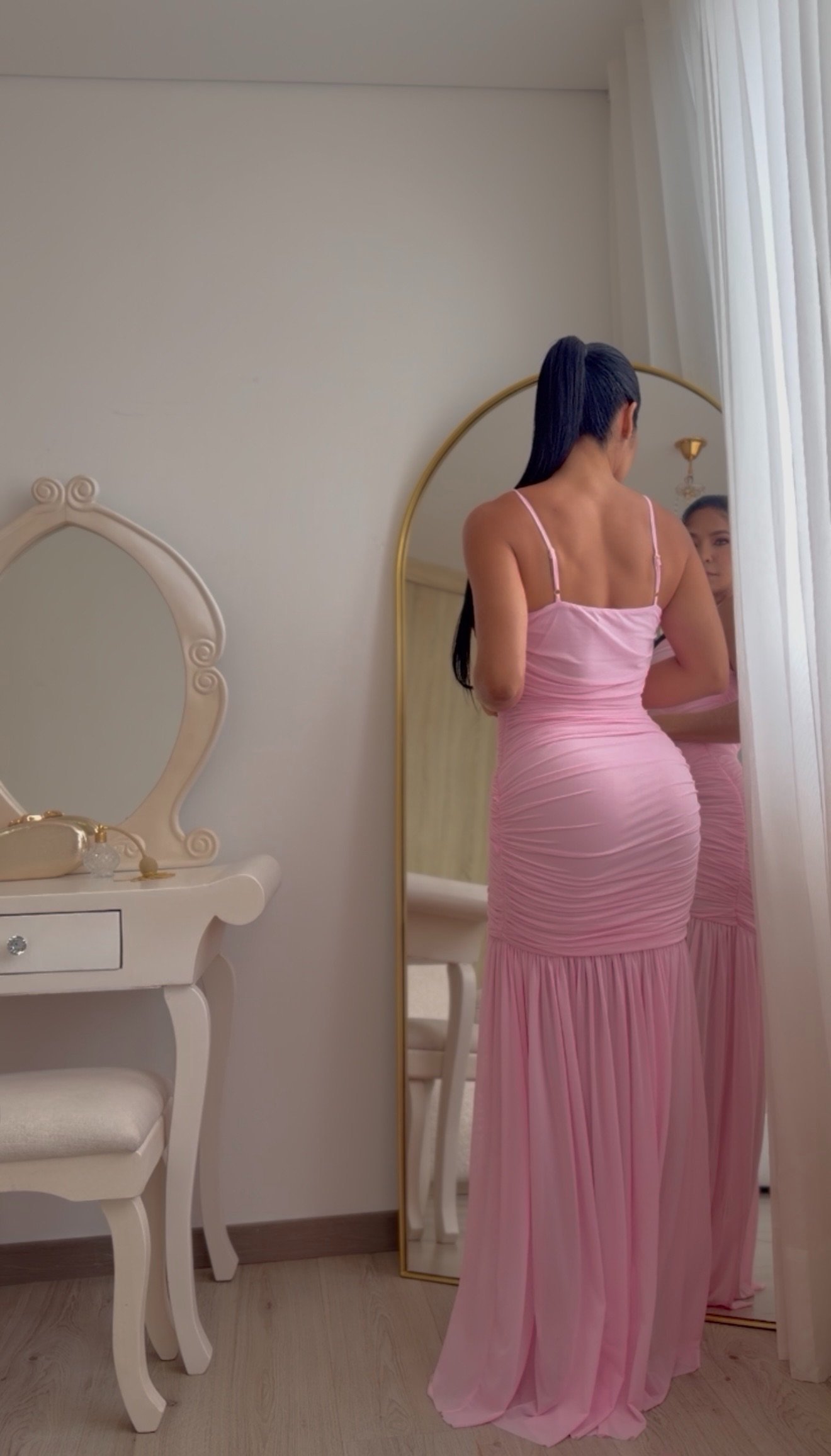 VESTIDO MESH ROSA REF:6515 - Imagen 2