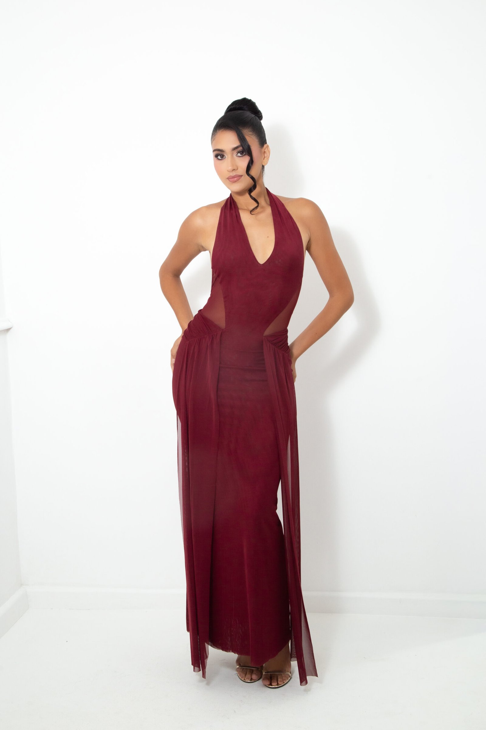VESTIDO MESH VINO REF:12794