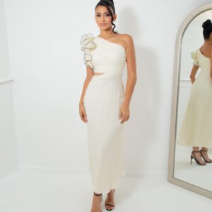 VESTIDO CREMA BOLERO REF:64502