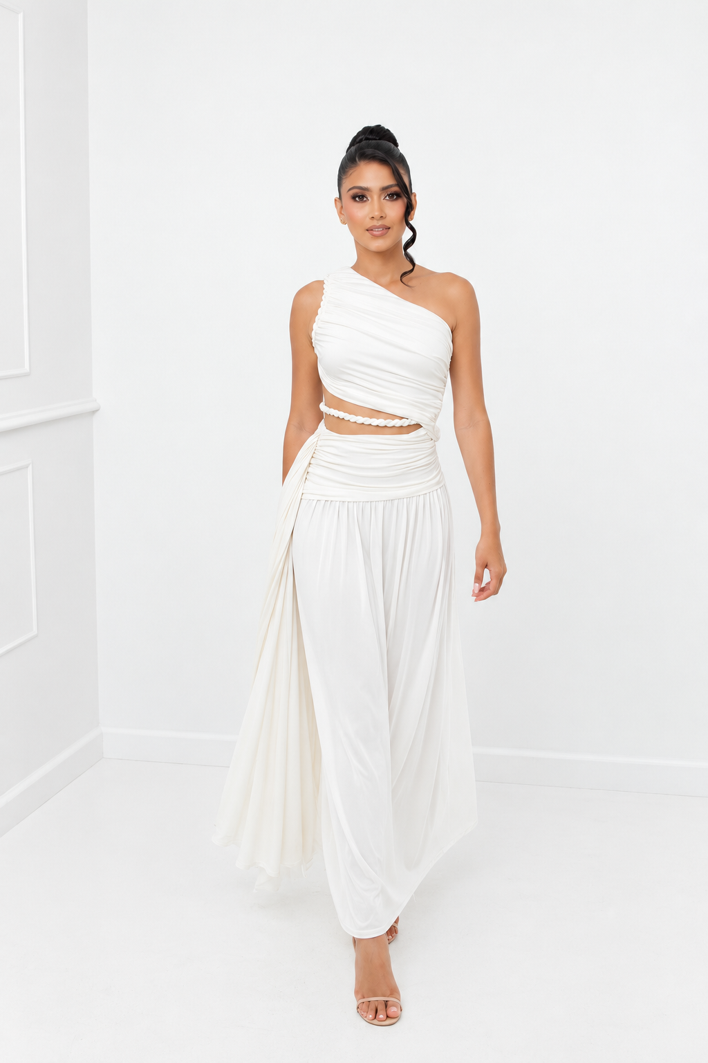 VESTIDO BLANCO TRENZA REF:3304