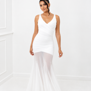 VESTIDO BLANCO MESH  REF:12729